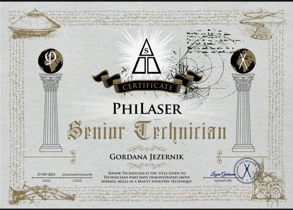 Phi laser certifikat